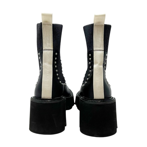 Dolce Vita Hoven Stud H2O Black Leather Chelsea Boot Size 9.5 Lug Sole New NWT - Picture 6 of 8